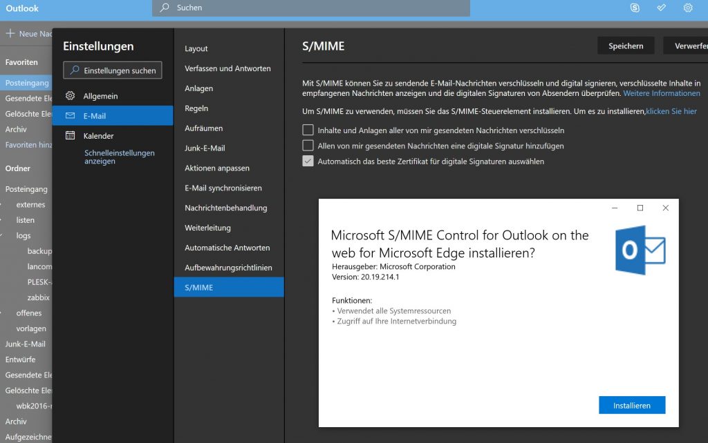 Office 365 Endlich Mit S Mime In Der Outlook Web App